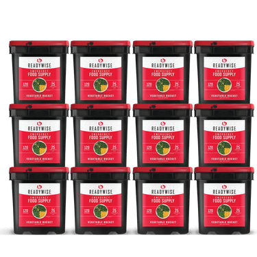 1440 Serving Freeze Dried Vegetables (12, 120 serving buckets)